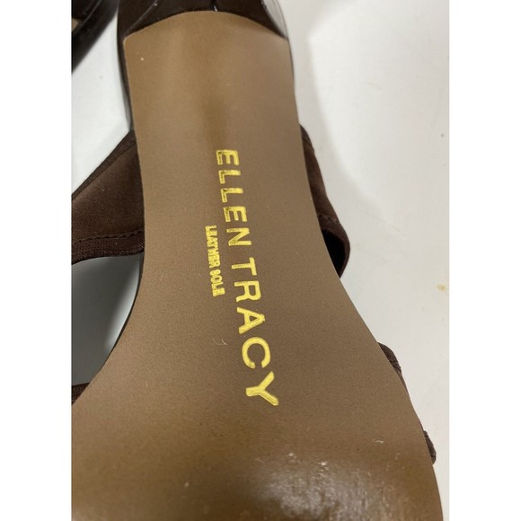 ELLEN TRACY SANDALS 3" HEEL Size‎ 9.5 BROWN - Picture 7 of 9